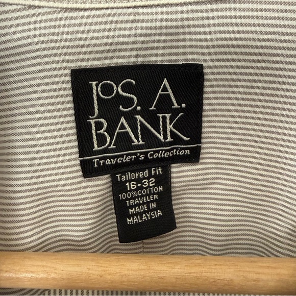 Jos. A. Bank. Traveler’s Collection Tailored Pinstripe Button Up - Picture 6 of 7